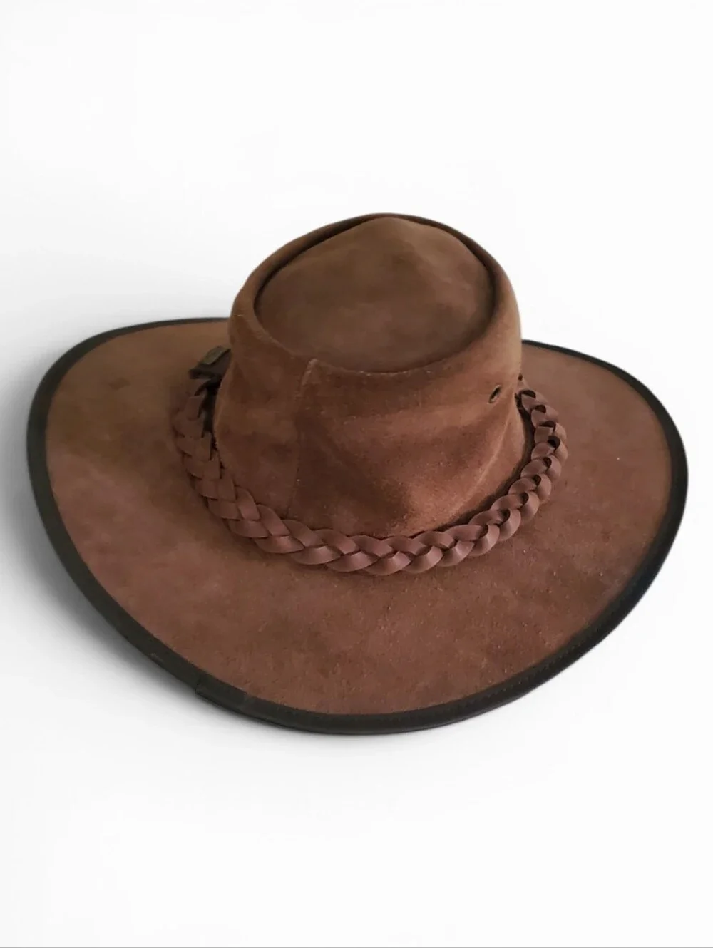 Cov-ver Brown Leather Hat. Small.